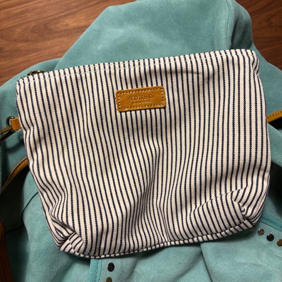 MASSIVE seafoam green suede hobo bag - “Rose Valley” - Old Trend brand - Picture 12 of 14